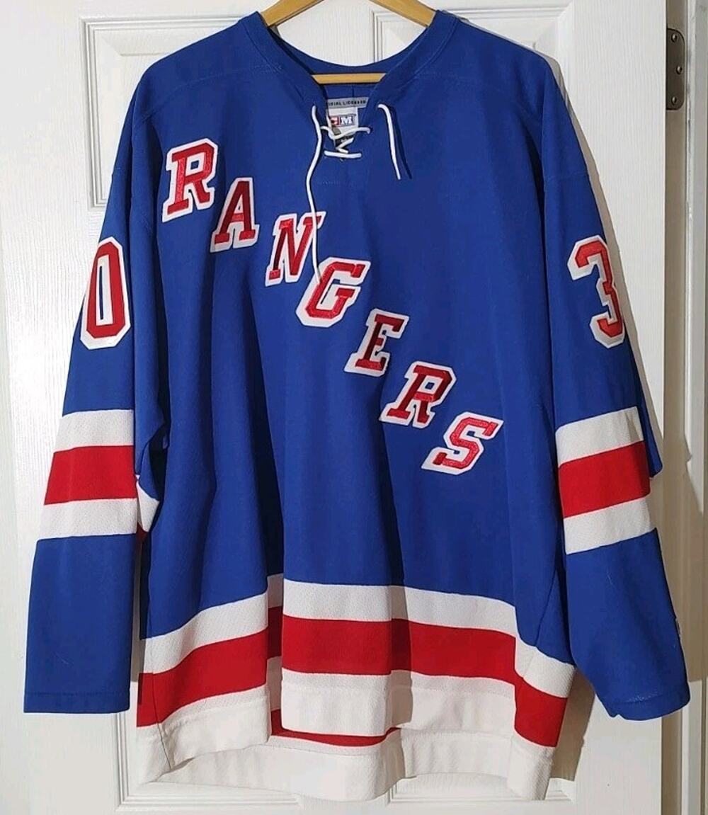 Men's Henrik Lundqvist CCM New York Rangers Home Jersey Made In Canada - XXL